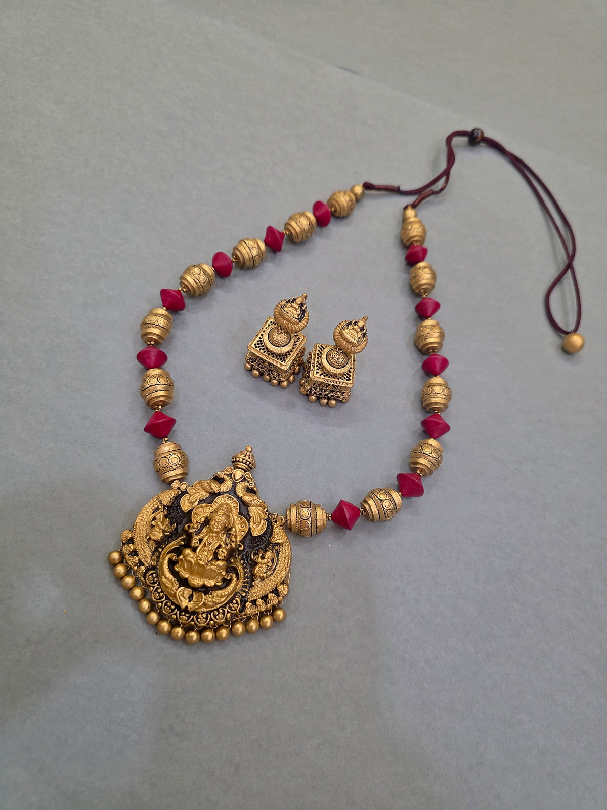 Ruby Temple Terracotta Jewellery Set