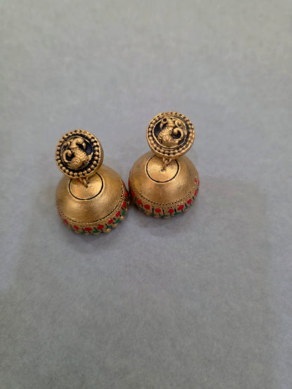 Golden Coin Medallion Terracotta Jewellery Set