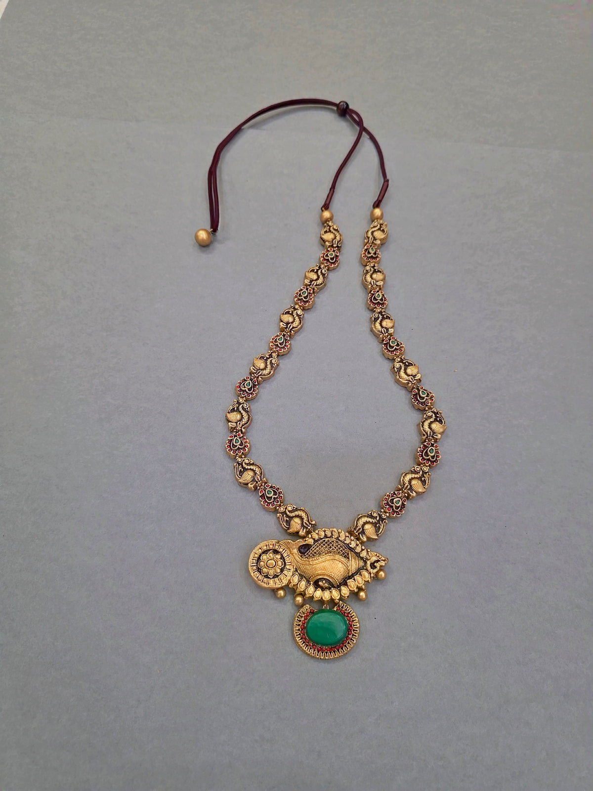 Emerald Elephant Terracotta Jewellery Set