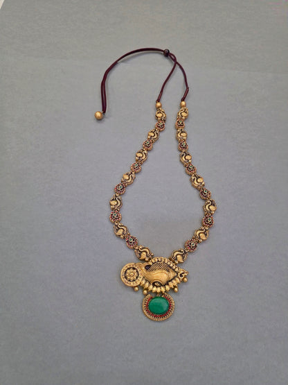 Emerald Elephant Terracotta Jewellery Set