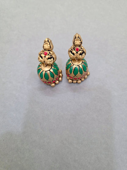 Emerald Elephant Terracotta Jewellery Set