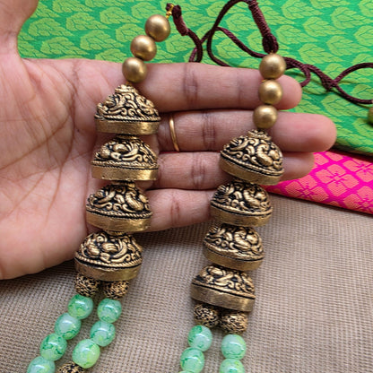 Green Dual Strand Fusion Terracotta Jewellery