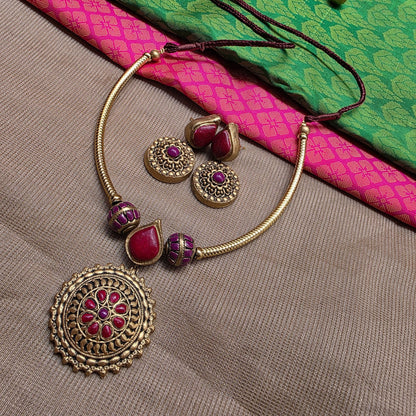 Maroon Eternal Earth Terracotta Jewellery