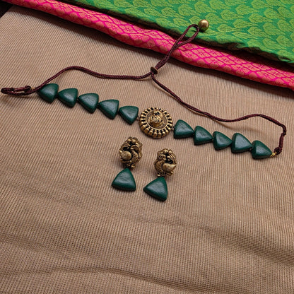 Minky Dark Green Terracotta Jewellery