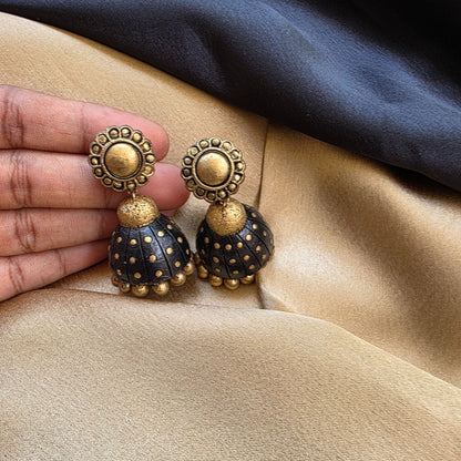 Poovizhi - Terracotta Jumka