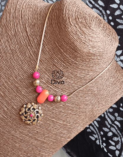 Orange Floral Drop Terracotta Jewellery