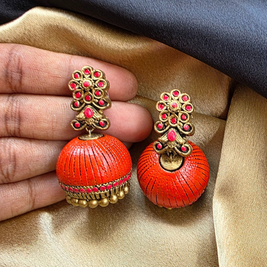 Mayuri- Terracotta Jumka - Variant2