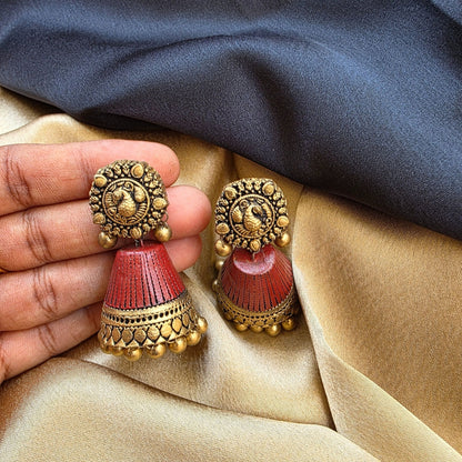 Thenmozhi- Terracotta Jumka