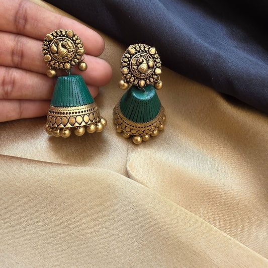 Thenmozhi- Terracotta Jumka - Variant4