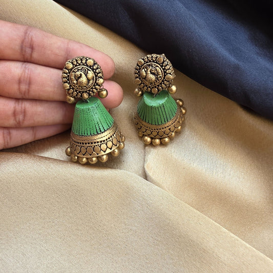 Thenmozhi- Terracotta Jumka - Variant5