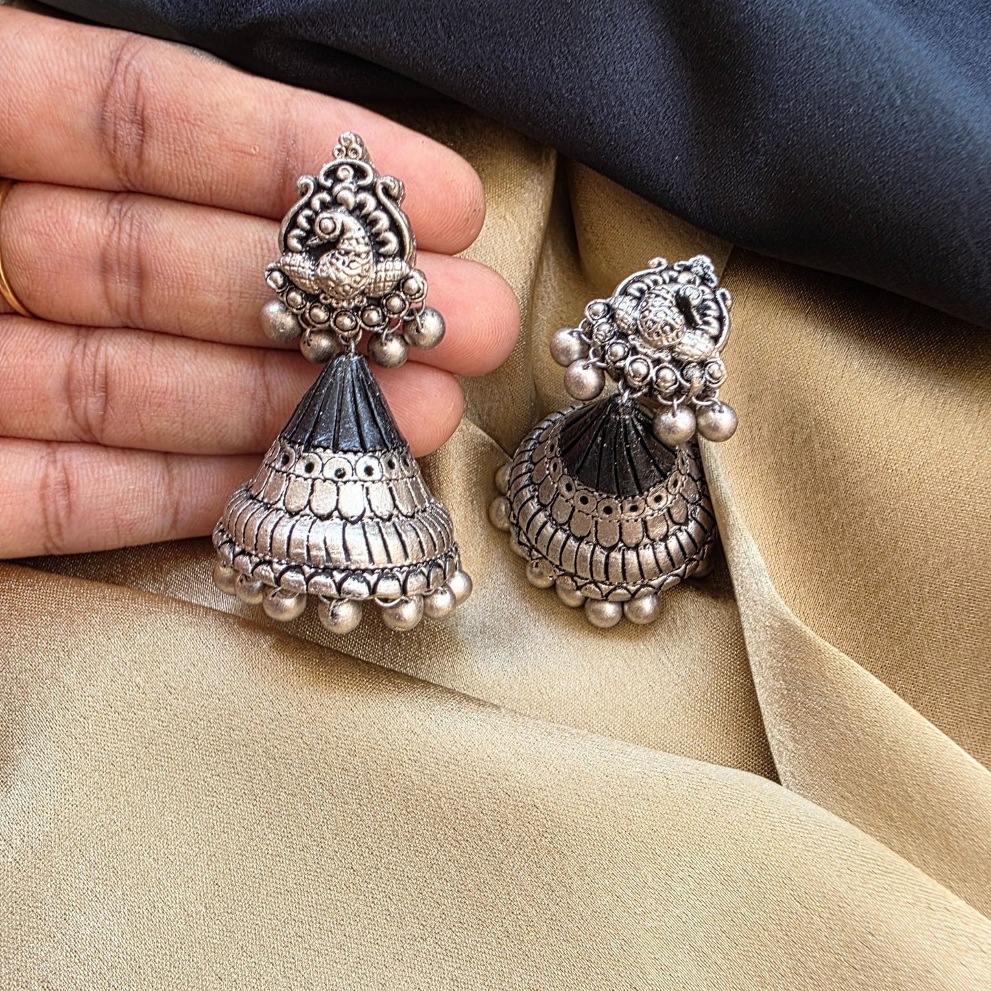Aabharana- Terracotta Jumka - Variant3