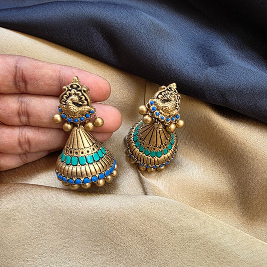 Aabharana- Terracotta Jumka - Variant4