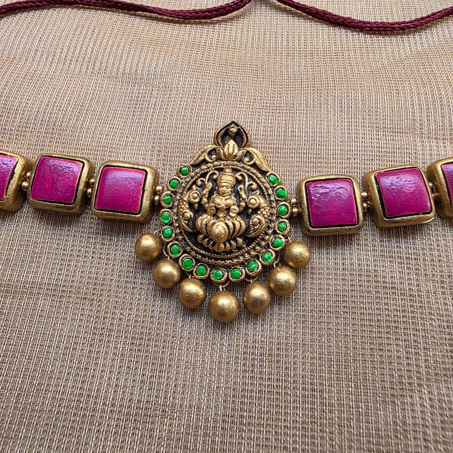 Lakshmi Choker Terracotta Jewellery Purple