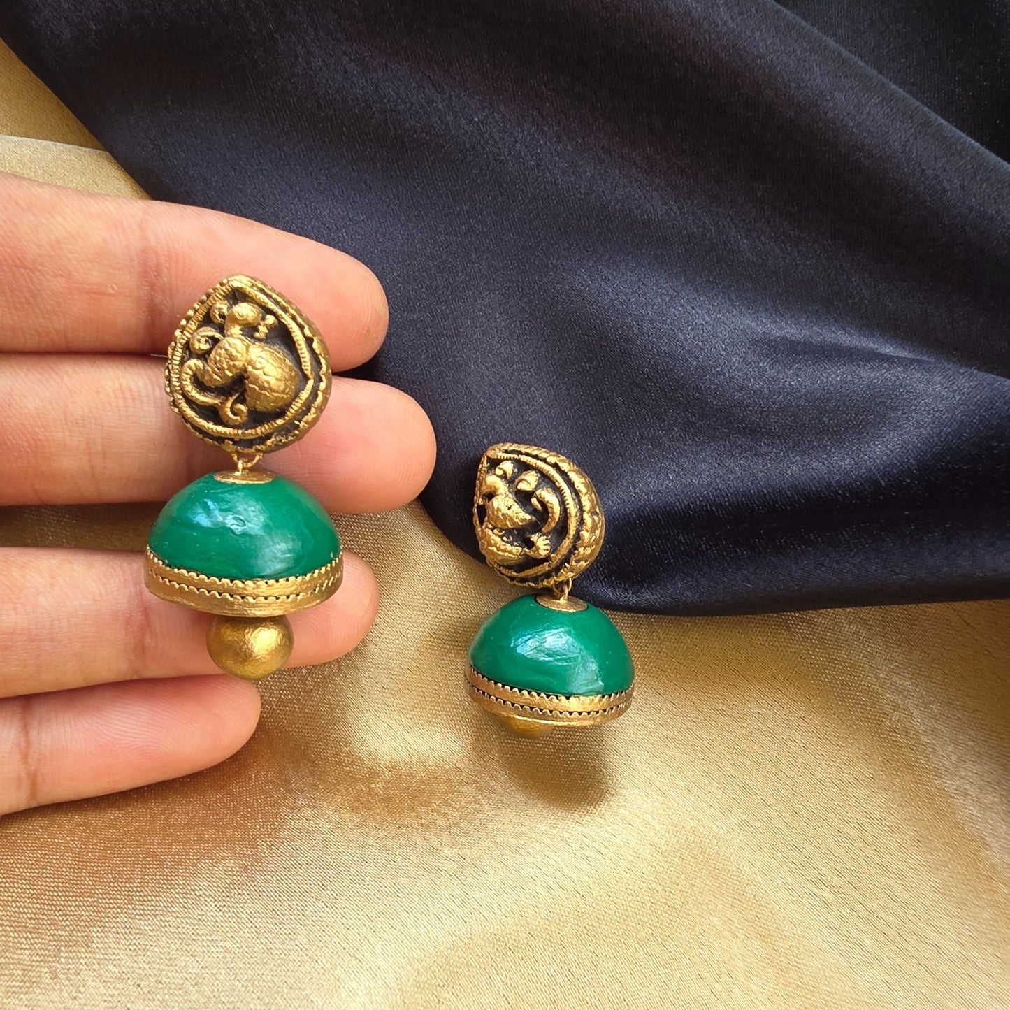 Kurinji- Terracotta Jumka