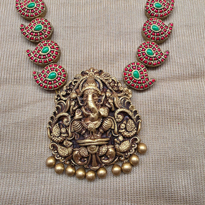 Ganesha Mango Glow Terracotta Jewellery