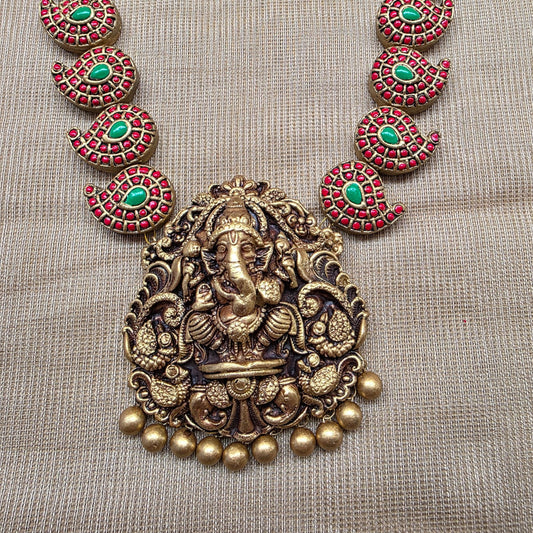 Ganesha Mango Glow Terracotta Jewellery