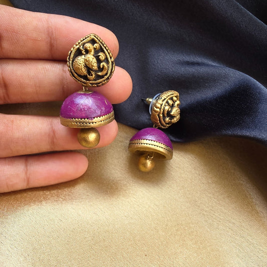Kurinji- Terracotta Jumka - Variant4