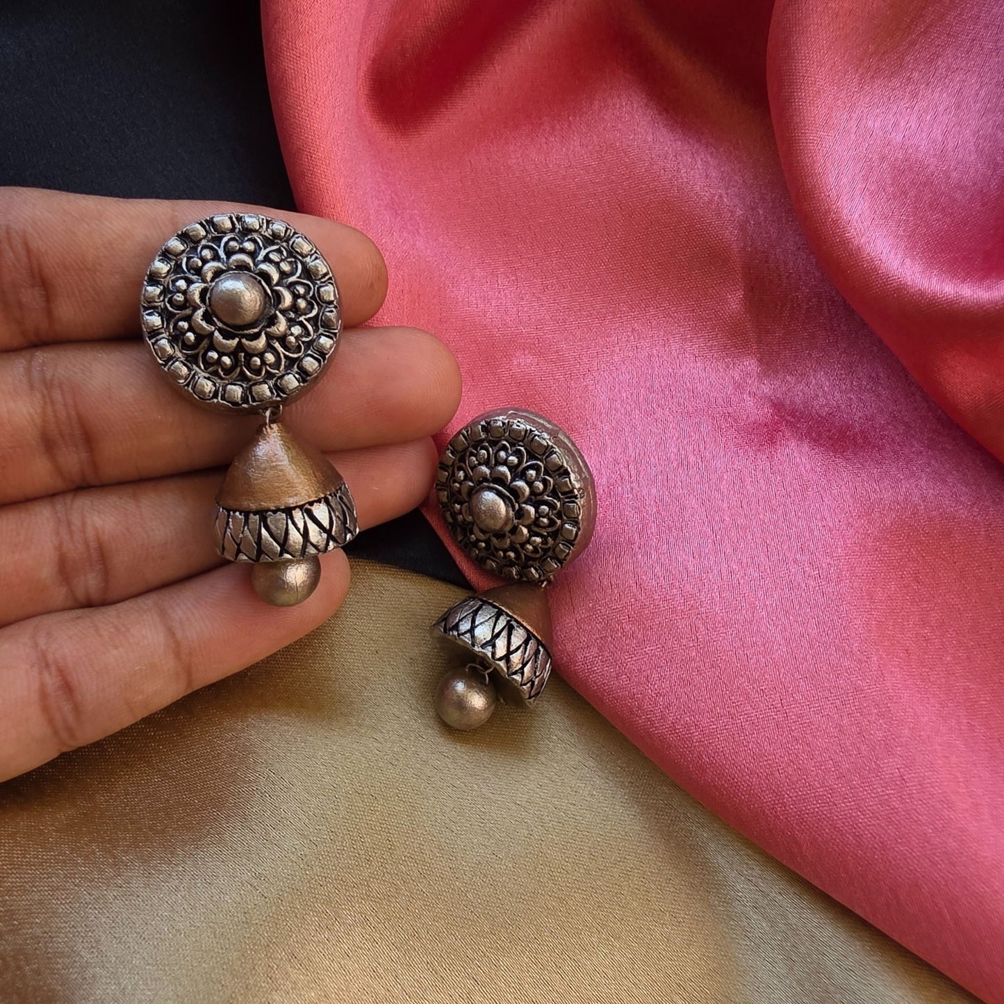 Chandrika- Terracotta Jumka - Variant4