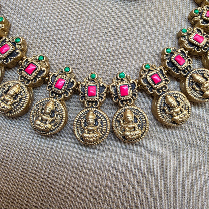Rect Coin Lakshmi Terracotta Jewellery