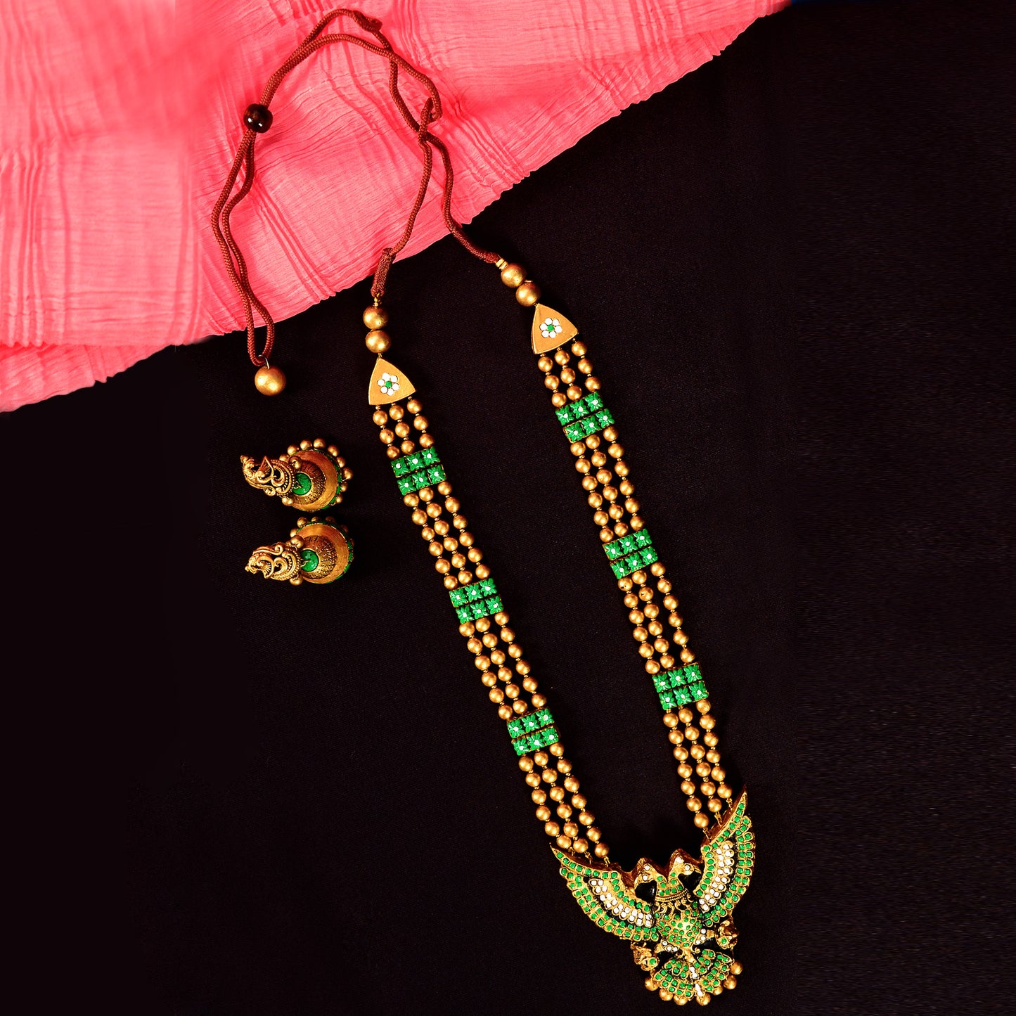 Royal Peacock Terracotta Jewellery