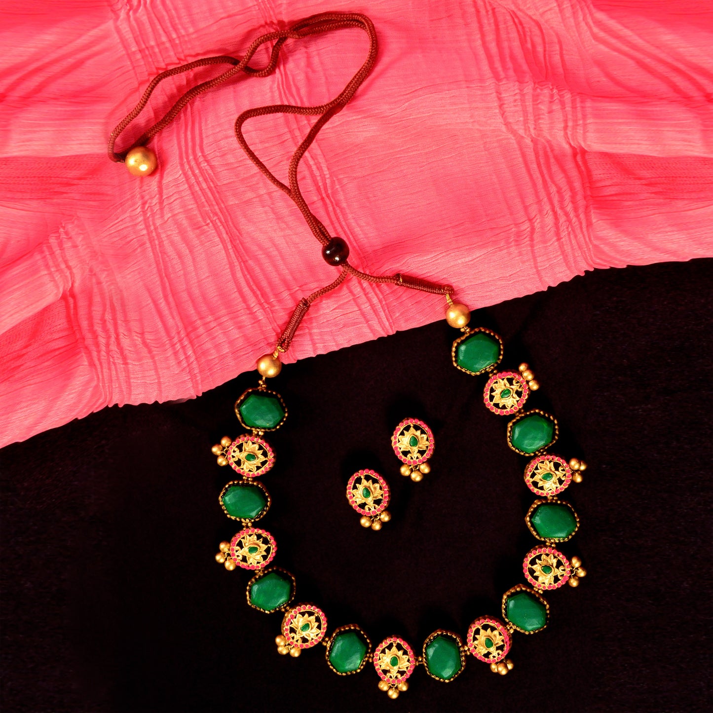 Lotus Floral Terracotta Jewellery