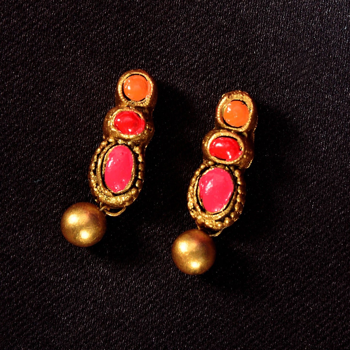 Crimson Oval Terracotta Jewellery
