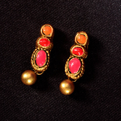 Crimson Oval Terracotta Jewellery