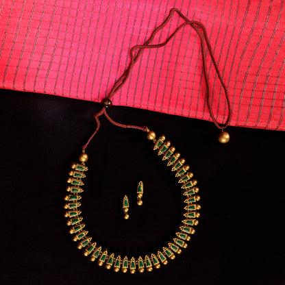 Geometric Emerald Terracotta Jewellery
