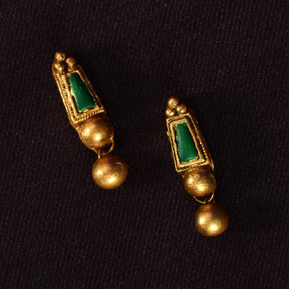 Geometric Emerald Terracotta Jewellery