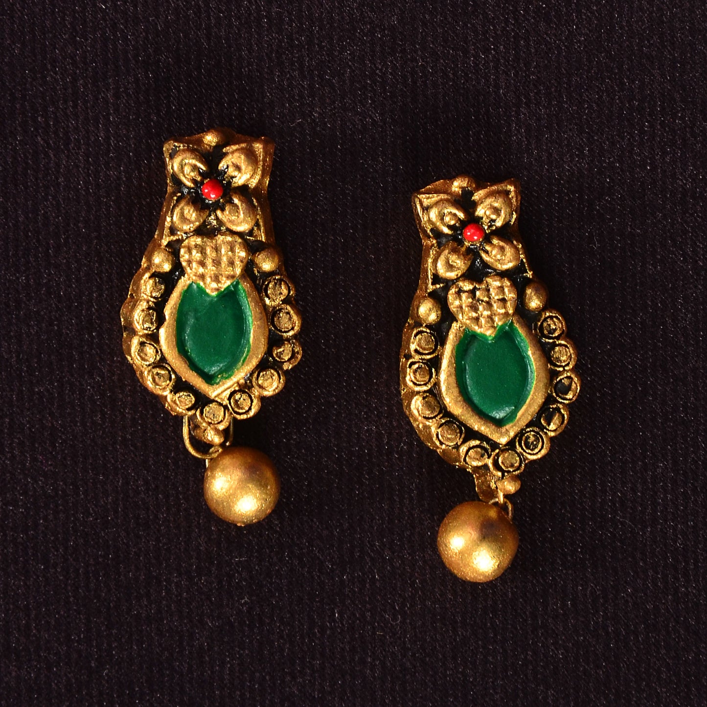 Emerald Leaf Terracotta Jewellery