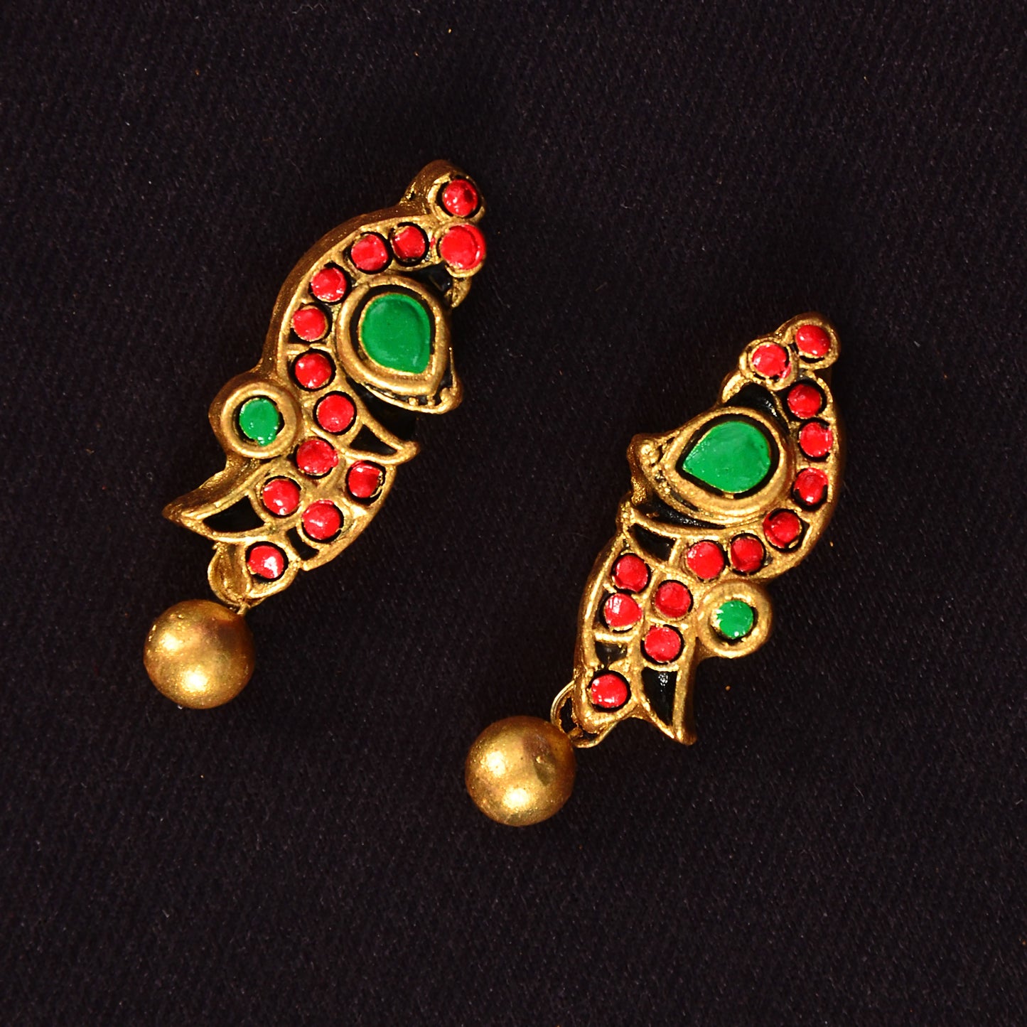 Peacock Inspired Terracotta Jewellery