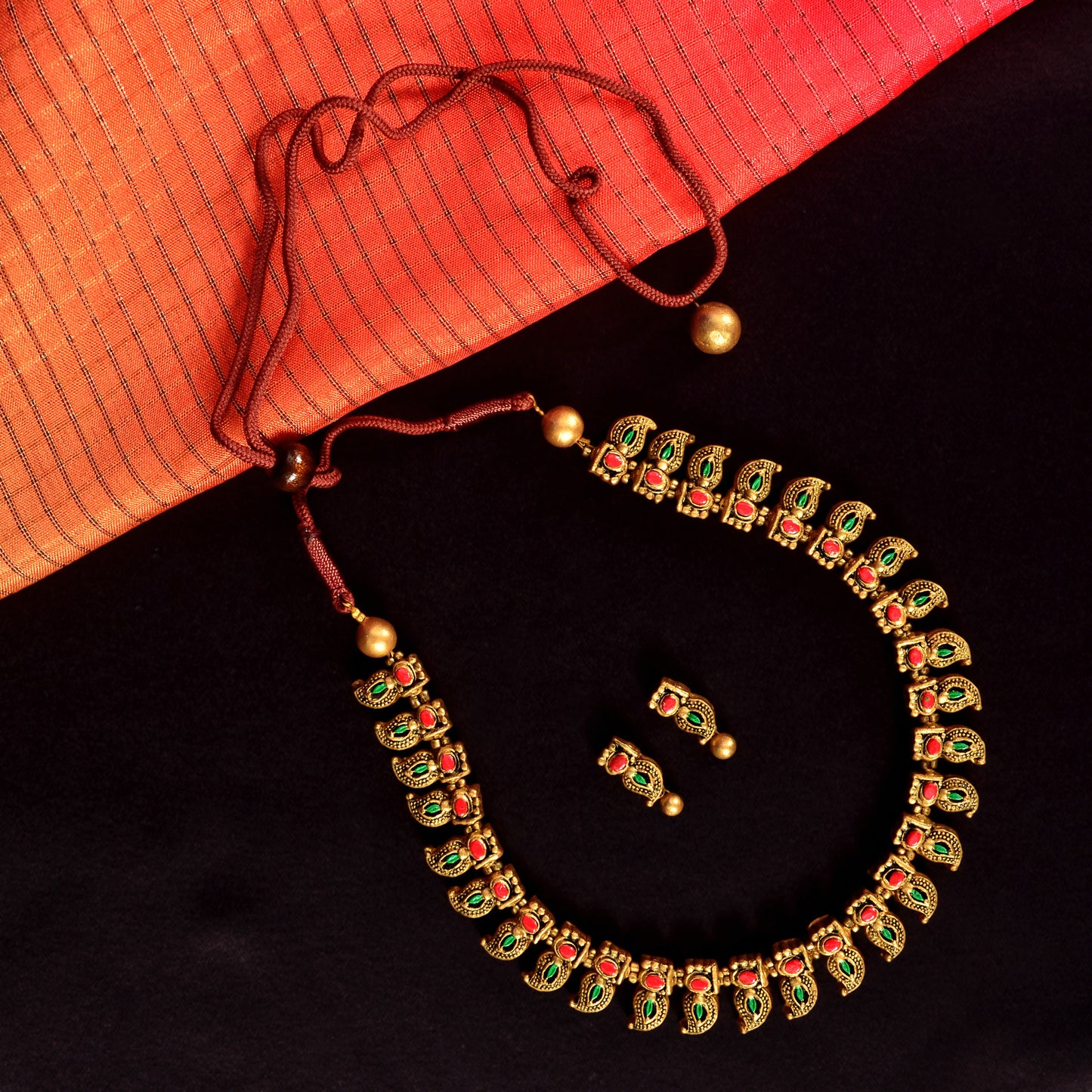Paisley Motif Terracotta Jewellery