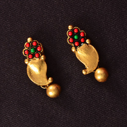 Golden Leaf Terracotta Jewellery Set