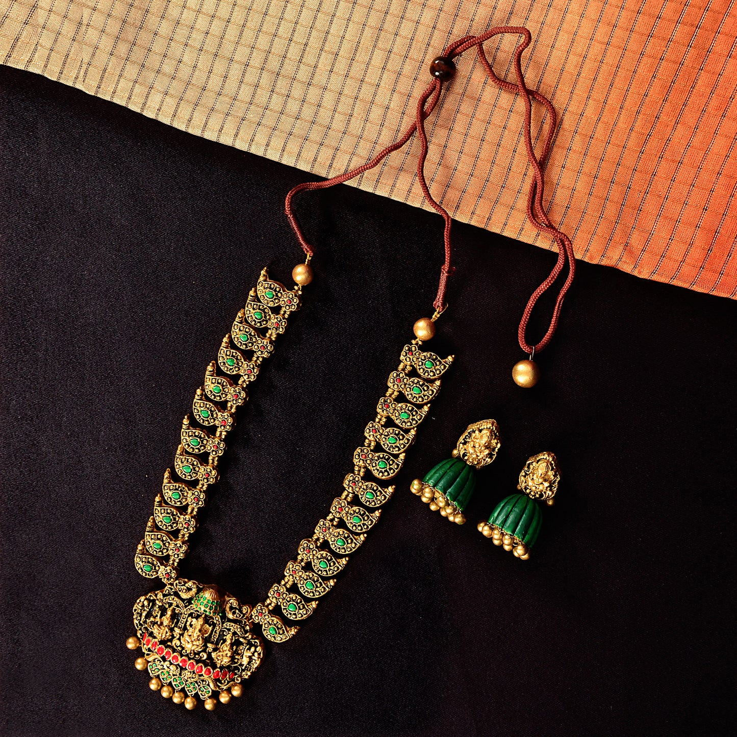 Temple Heritage Terracotta Jewellery Set