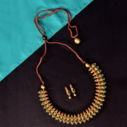 Leaf Motif Terracotta Jewellery