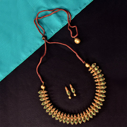 Leaf Motif Terracotta Jewellery