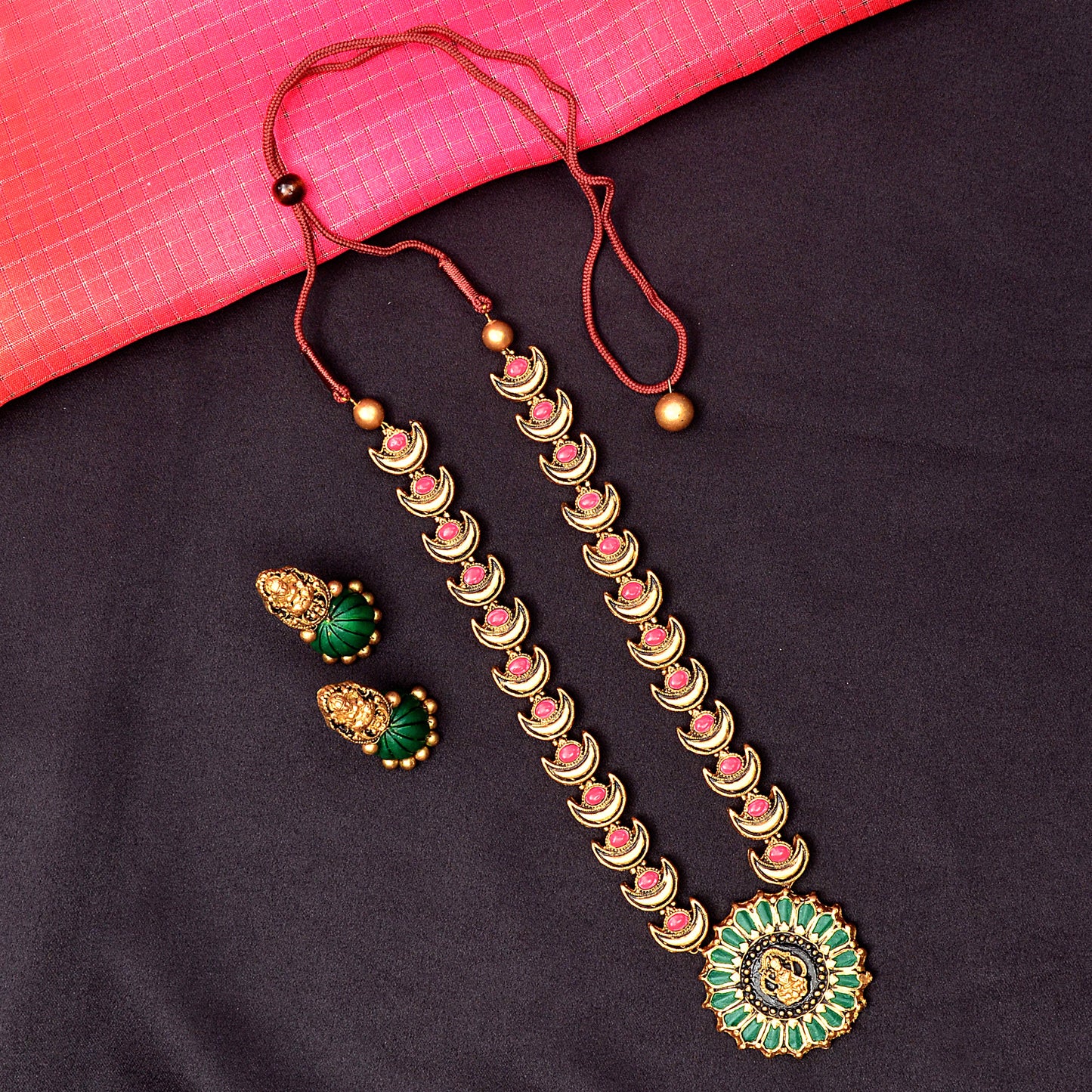 Moon Motif Terracotta Jewellery