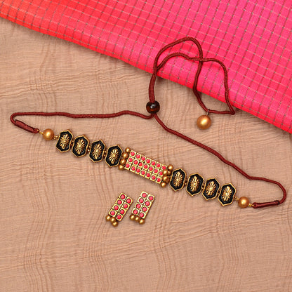 Geometric Studded Terracotta Jewellery