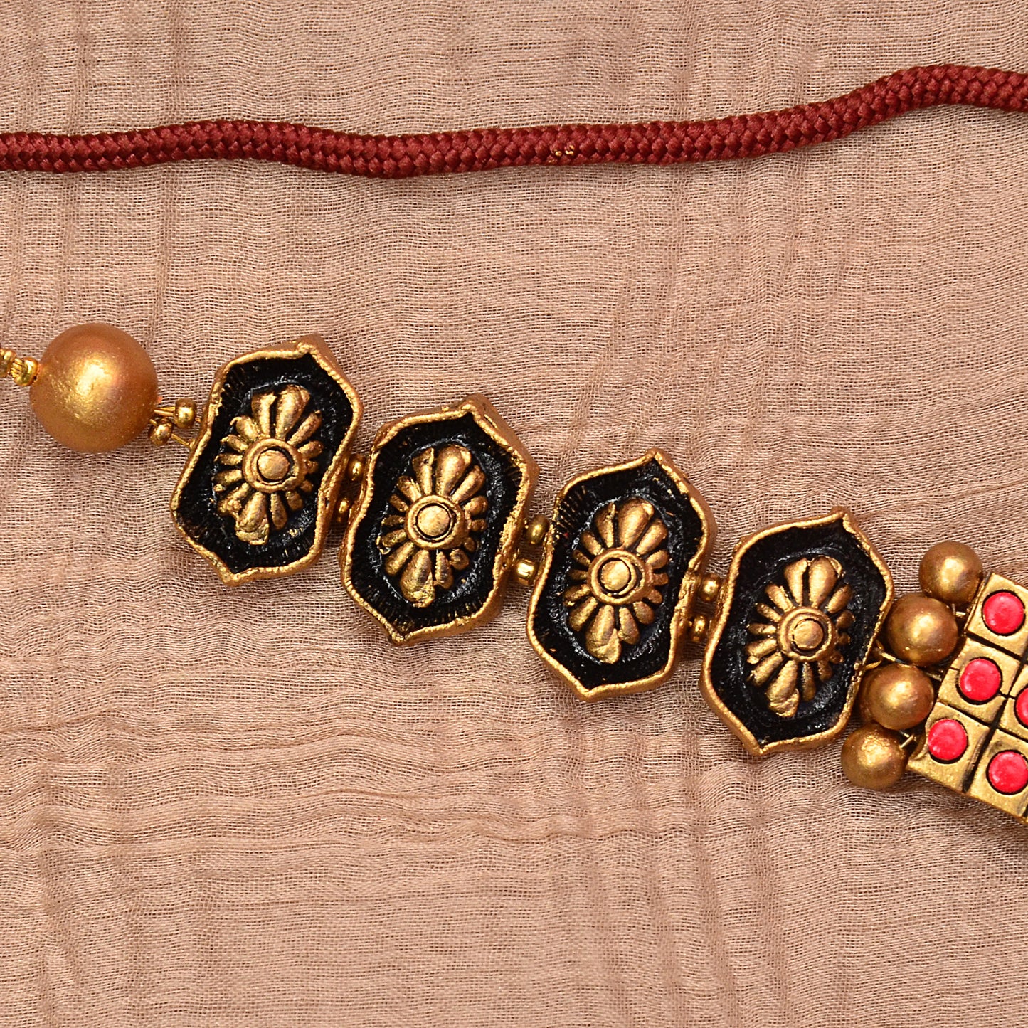 Geometric Studded Terracotta Jewellery
