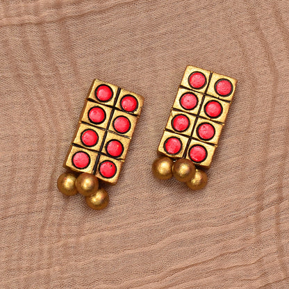 Geometric Studded Terracotta Jewellery