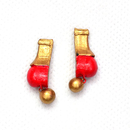 Vibrant Red Bead Terracotta Jewellery
