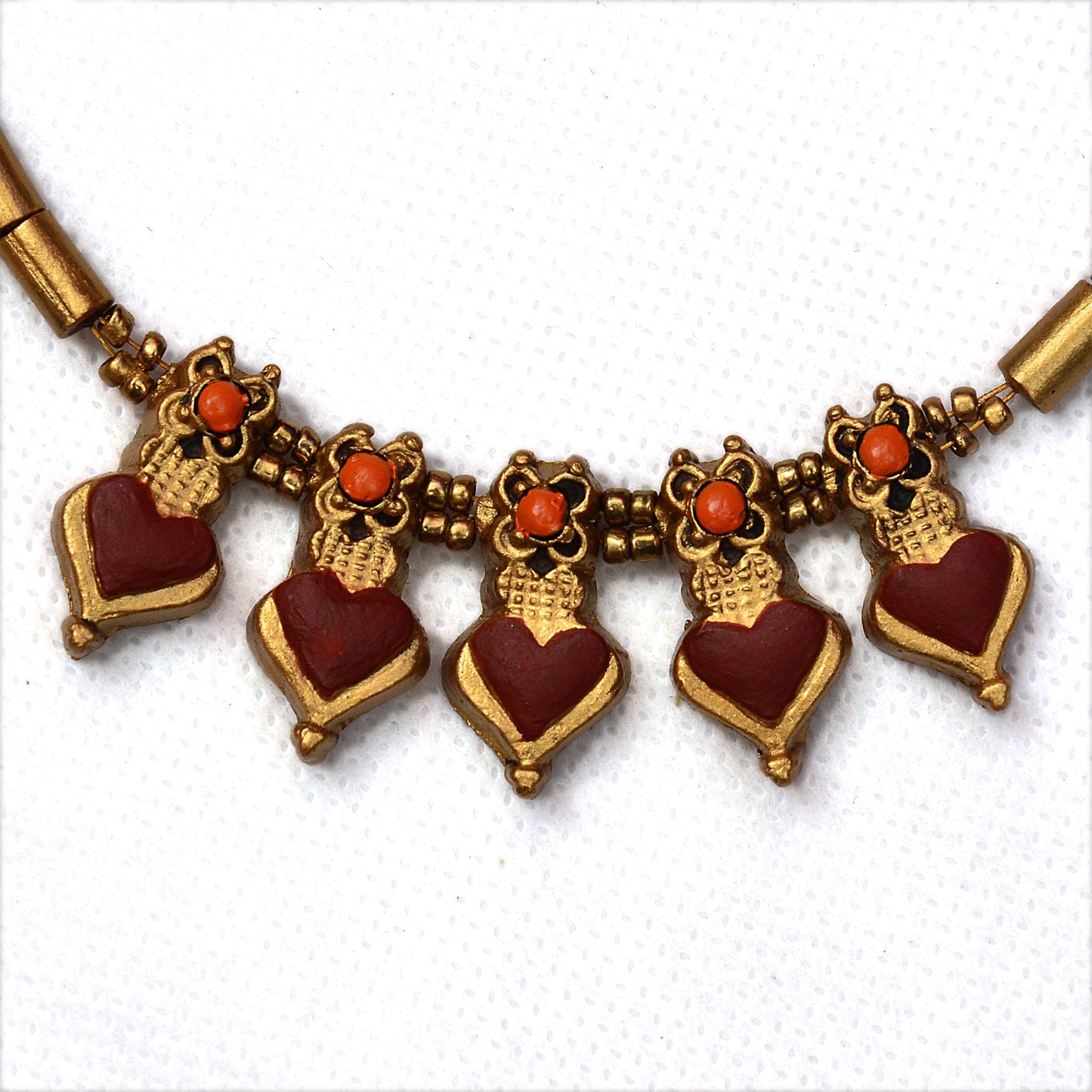 Heart Motif Terracotta Jewellery