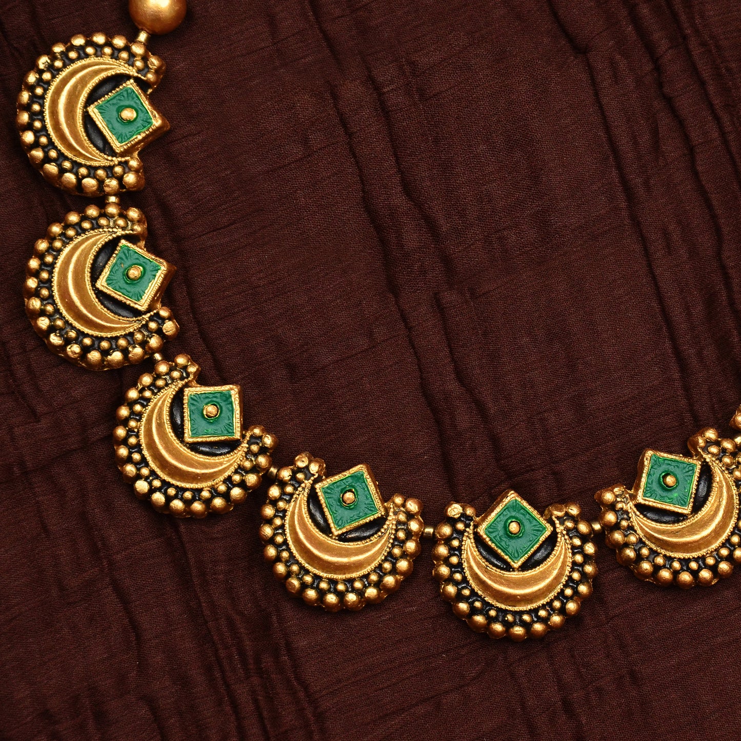 Crescent Aura Terracotta Jewellery Set