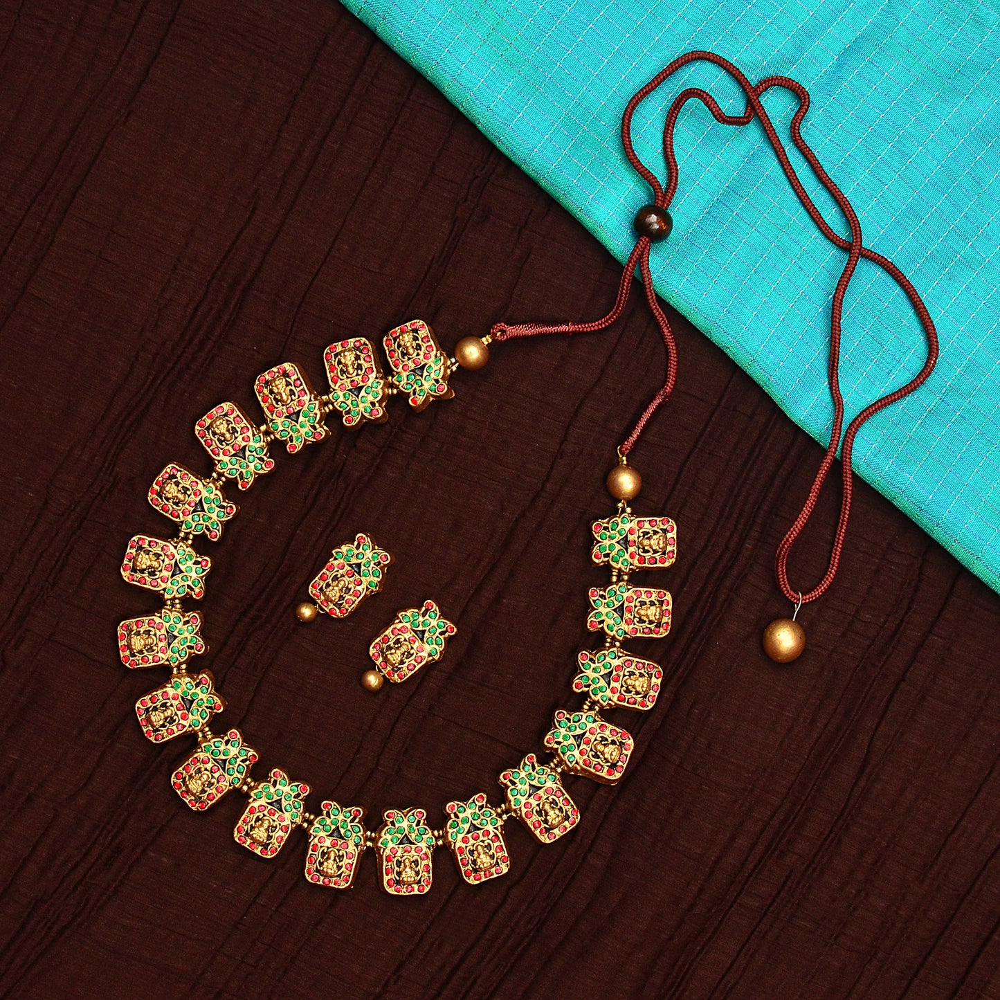 Heritage Divine: Ganesha Terracotta Jewellery Set