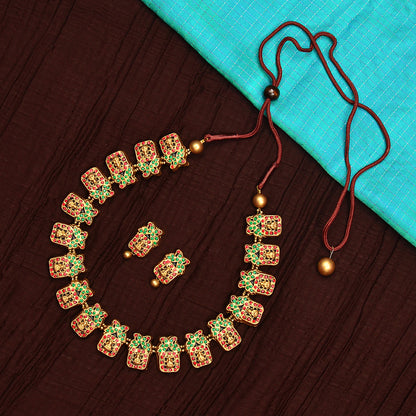 Heritage Divine: Ganesha Terracotta Jewellery Set