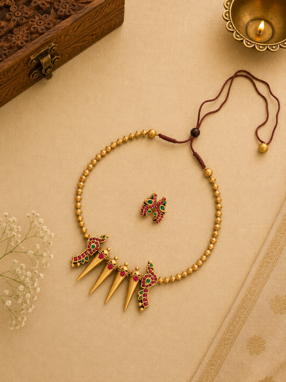 Spiked Charm Terracotta Jewellery