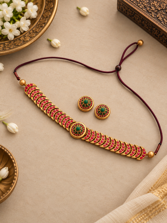 Crescent Moon Terracotta Jewellery Set