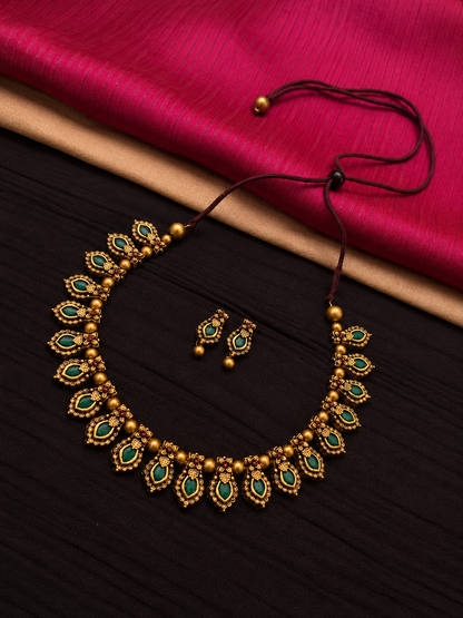 Emerald Leaf Terracotta Jewellery