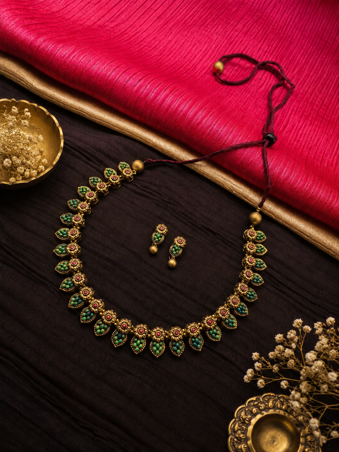 Leafy Bloom Terracotta Jewellery