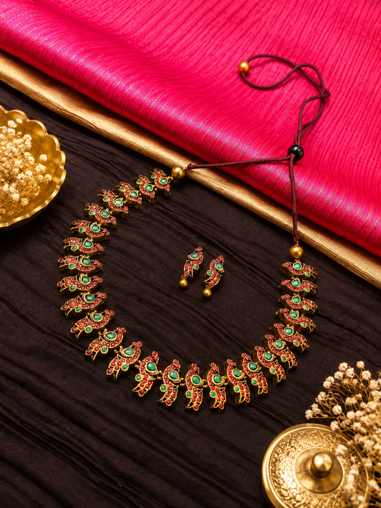 Peacock Inspired Terracotta Jewellery